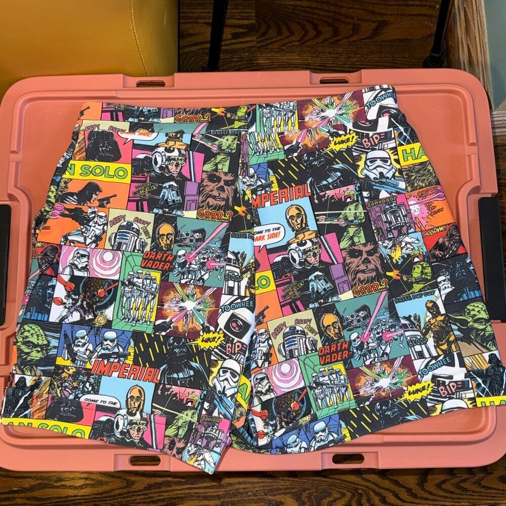 Blackmilk x Star Wars Montage Cuffed Shorts M EUC - Picture 3 of 5